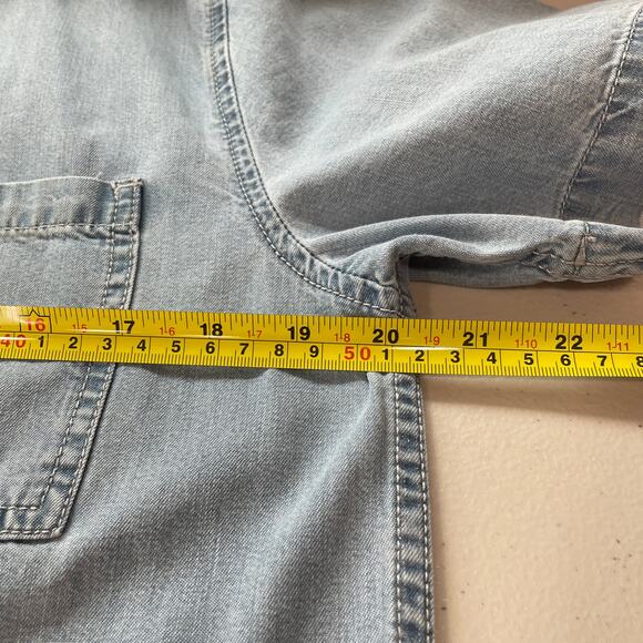 PacSun Modern Amusement Jean Short Sleeve Denim Chambray Unisex Shirt S - Picture 6 of 10